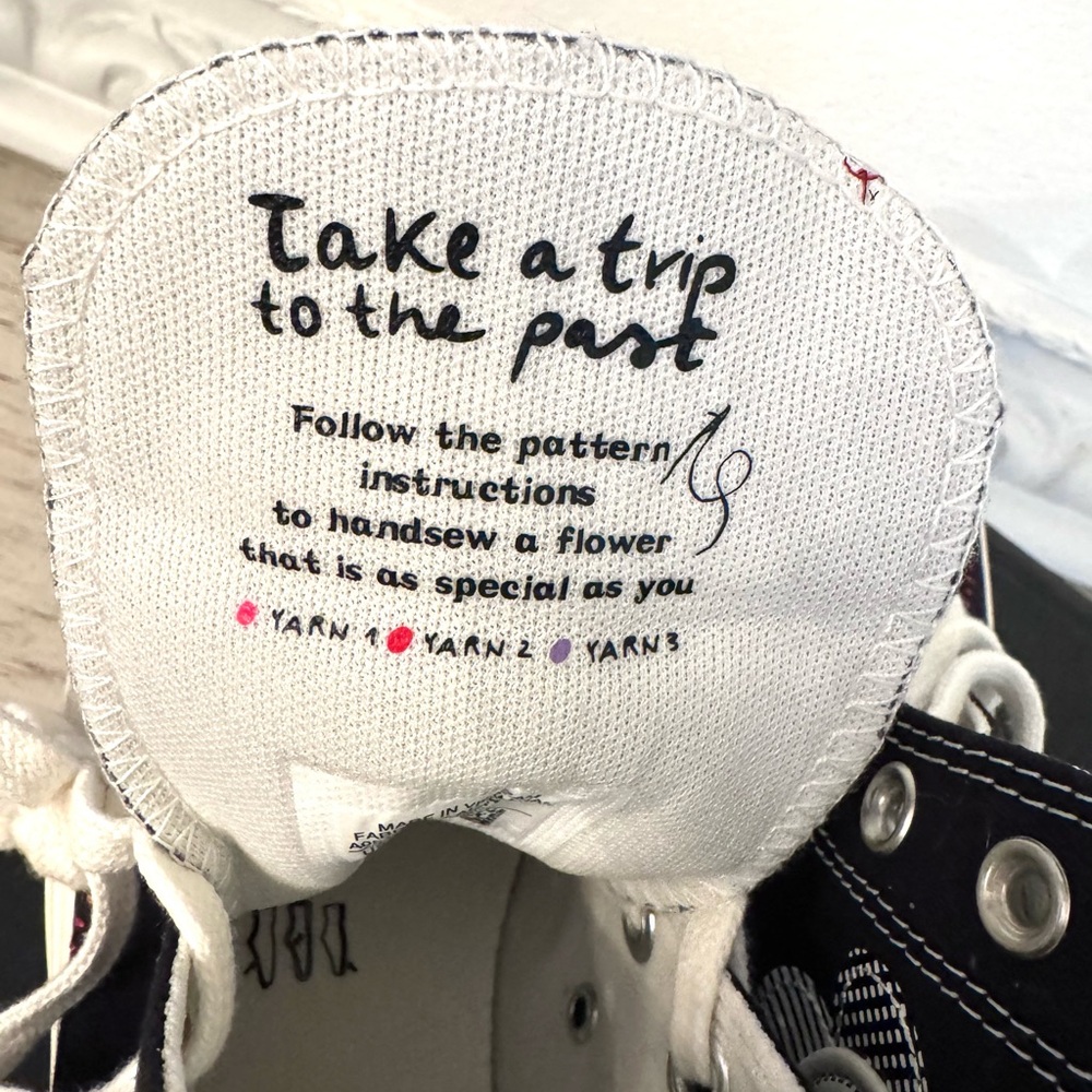 Converse Black High-Tops with Patchwork Design NWT - image 7